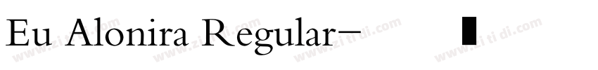 Eu Alonira Regular字体转换